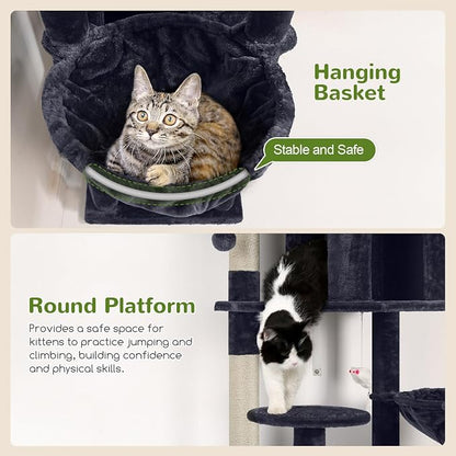 Globlazer Cat Trees and Towers for Multiple Adult Cats, 82-inch XXL Tall Cat - Image 5