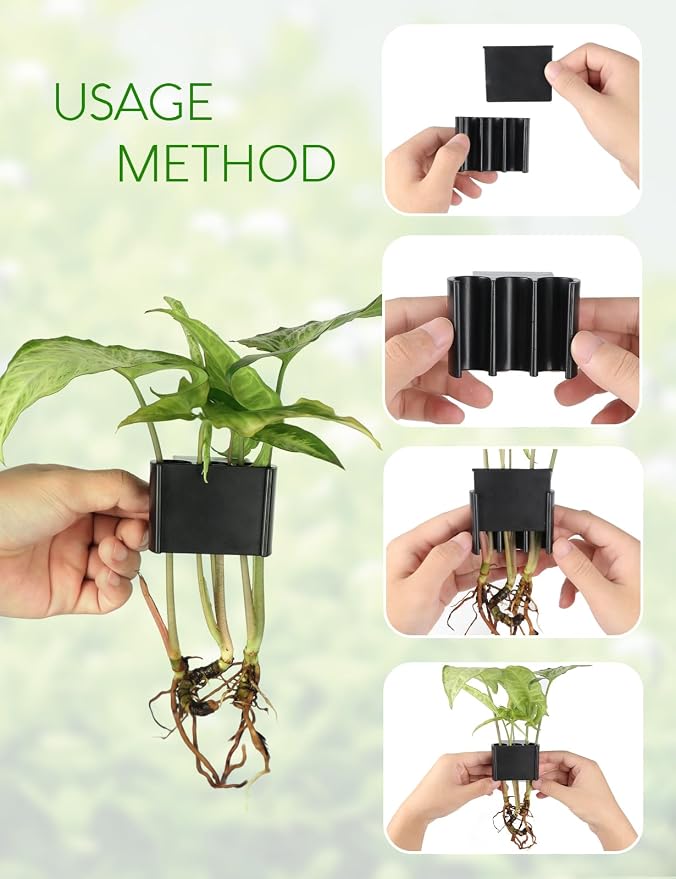 4 Pk Upgraded Aquarium Plant Holder, 3-Hole Hanging Aquarium Plant Holder - Image 4