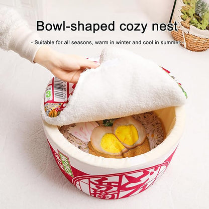 寵幸 Ramen Noodle Dog & Cat Bed, Keep Warm and Super Soft Creative Pet Nest - Image 4