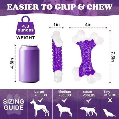 Tough Dog Chew Toys for Aggressive Chewers Large Medium Breed Bacon Flavor - Image 6