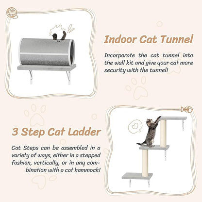 7-in-1 Cat Wall Shelves, Wall Mounted Cat Climber Set, Cat Furniture - Image 6