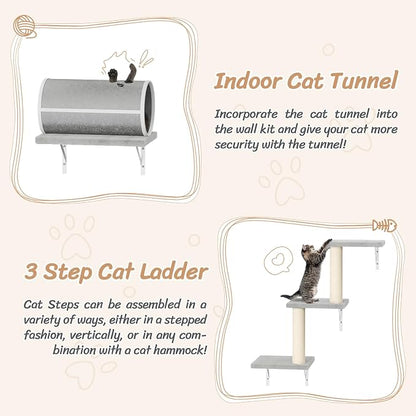 NUNU LAB Cat Wall Shelves Set, Scratching Post, Wall Shelves - Image 5