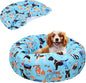 Round Replacement Dog Bed Covers Elastic Edged Washable Pet Bed Protector by Hoopttay