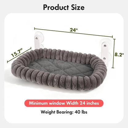 Cat Window Perch with Bolster, Cordless Foldable Cat Window Hammock with Strong - Image 5