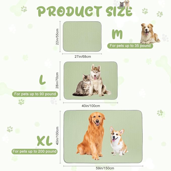 Summer Dog Cooling Mat Washable Ice Silk Self Cool Pad - Image 4
