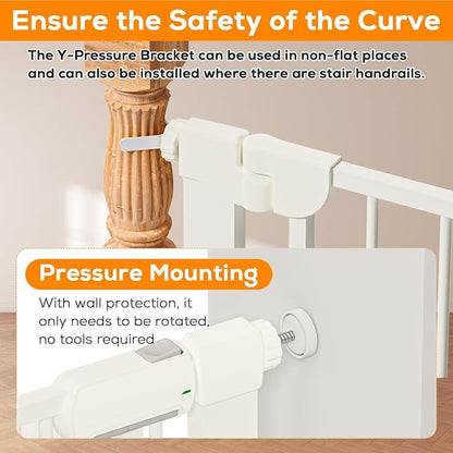 29.5-46" Magnetic Baby Gate for Stairs, Baby Safety Essentials, Auto Close Gate - Image 9