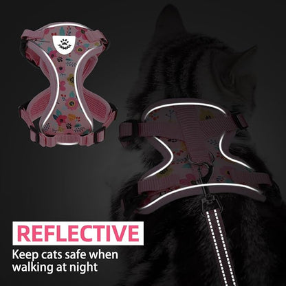 PUPTECK Cat Harness and Leash Set Escape Proof Reflective Cat Walking Harness - Image 7