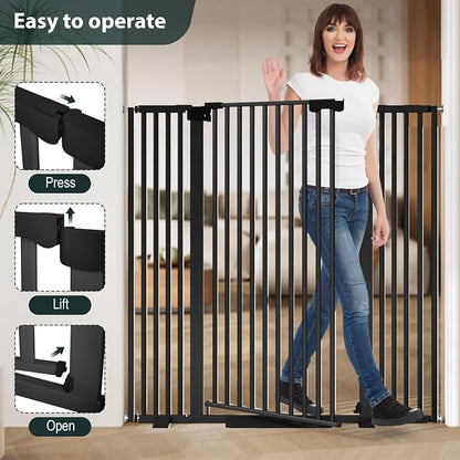 51'' Extra Tall Cat Gate for Doorways Hallways 30-40.9'' Wide, Pressure Mounted - Image 6