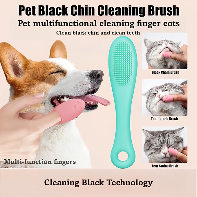 6pcs Dog Bath Brush & Finger Toothbrush Set - Image 7