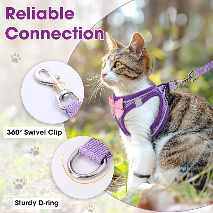 Cat Vest Harness and Leash Set for Walking Escape Proof, Adjustable Kitten - Image 3
