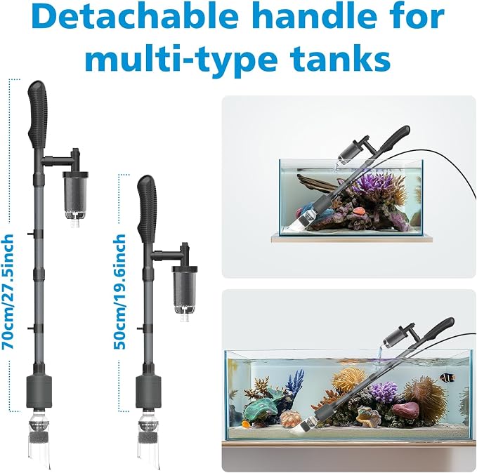 fishkeeper Electric Aquarium Vacuum Gravel Cleaner, 25W 6 in 1 Multifunction - Image 7