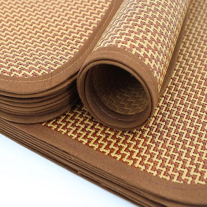 2 Pack Cat Cooling Mat Self Cool Pad Seats Summer Bamboo Rattan Woven Sleeping - Image 4