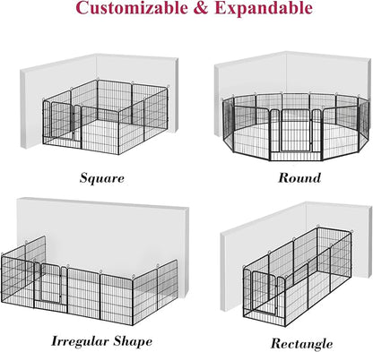 Dog Playpen Pet Fence Outdoor for Yard, 32inch 38 Panels Dog Pens Outside - Image 7