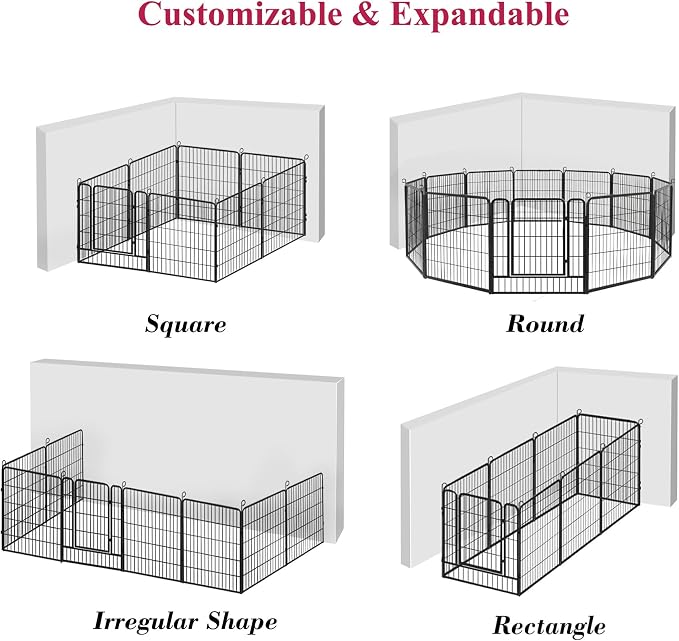 Dog Playpen Dog Fence Outdoor for Yard, 32inch 42 Panels Dog Pens Outside - Image 6