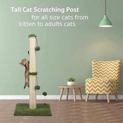 MECOOL 34“ Tall Cat Scratching Post Premium Basics Kitten Scratcher Sisal - Image 5