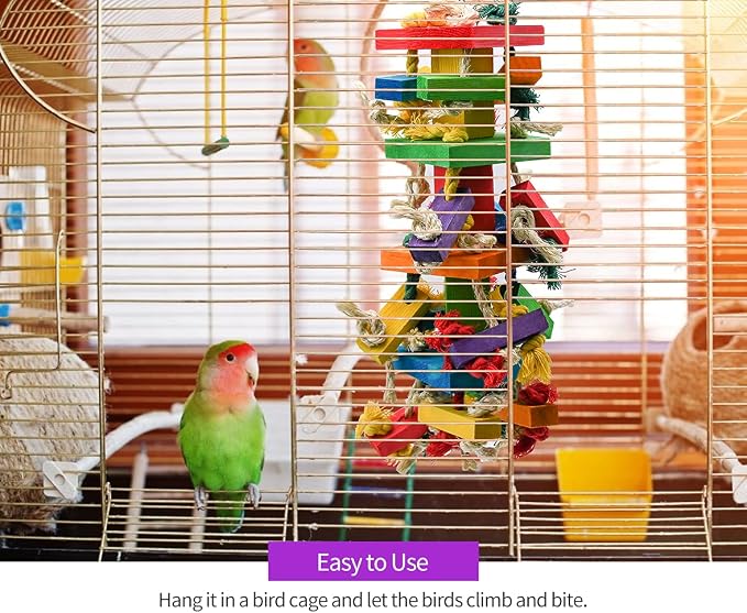 RUBY.Q 2 Pack Large Parrot Toy, 20in Bird Parrot Toy, African Grey and a - Image 6