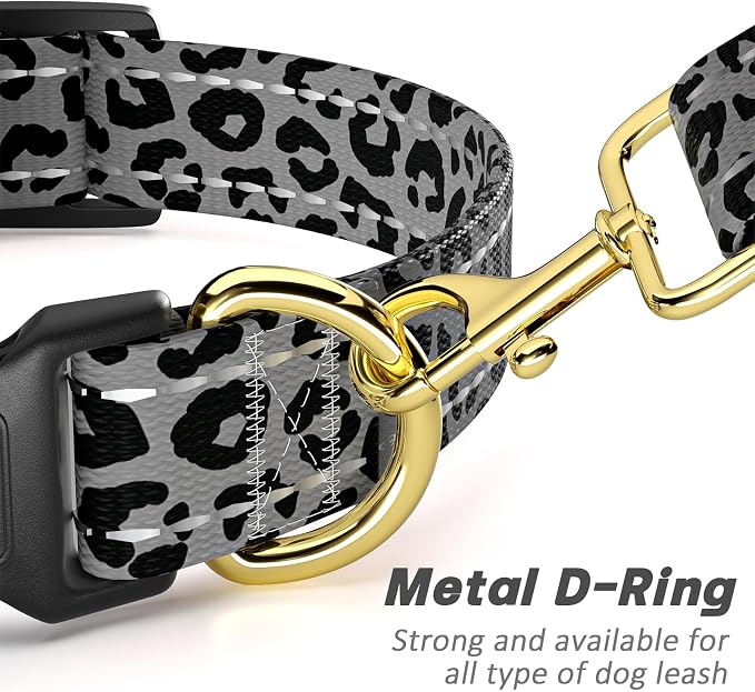 Reflective Dog Collar for Extra Small Dogs Cats, Cute Leopard Style Adjustable - Image 5
