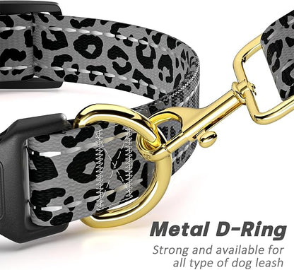 Reflective Dog Collar for Extra Small Dogs Cats, Cute Leopard Style Adjustable - Image 5