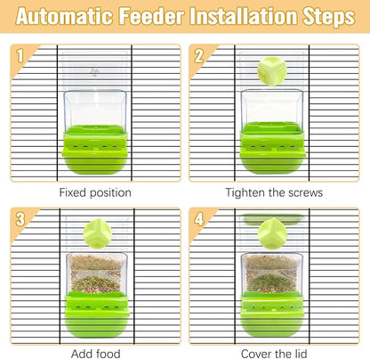BNOSDM No Mess Bird Cage Feeders Automatic Bird Feeder Parrot Cage Accessories - Image 6