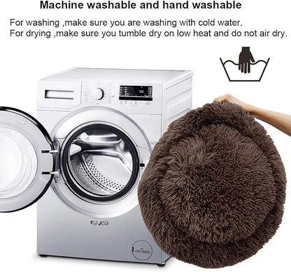 Dog Bed for Small Medium Large Dogs, 20 inch Calming Dogs Bed, Washable-Round - Image 3
