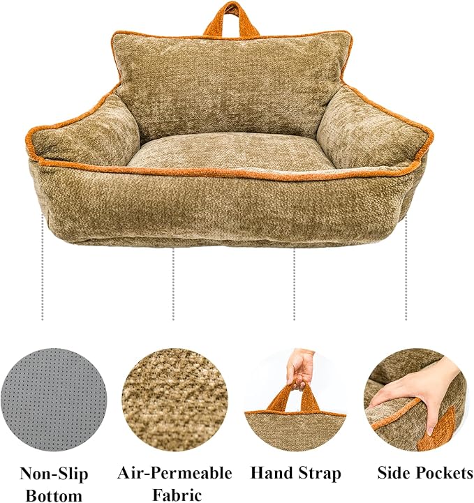 Orthopedic Dog Bed with Memory Foam, Washable Plush Pet Bed - Image 5