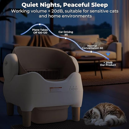 APP-Controlled Self Cleaning Litter Box, Automatic & Hands-Free Cat Litter Box - Image 4