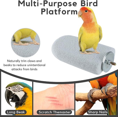 3PCS Bird Beak Grinding Stone, Natural Pumice Bird Parrot Cage Perch Stand - Image 7