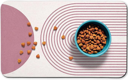 Dog Food Mats for Floors Waterproof, Cat Water Bowl Mats Pet Feeding Absorbent by Zoeeya