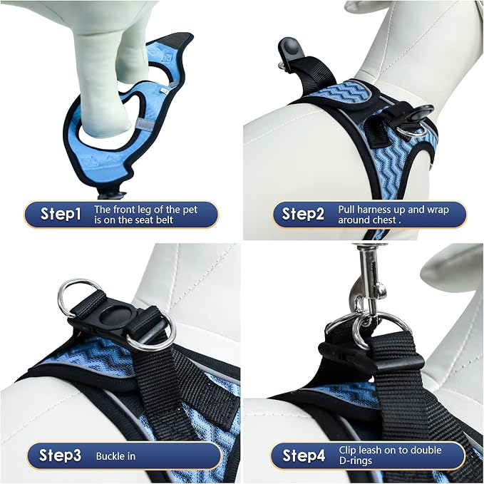 YIMEIS Dog Harness and Leash Set, No Pull Soft Mesh Pet Harness, Reflective - Image 4