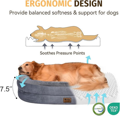 Orthopedic Waterproof Large Dog Bed: Memory Foam Washable Dog Bed - Image 3