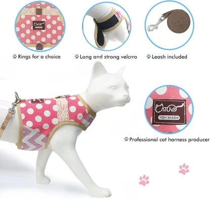 Cat Harness and Leash for Walking Escape Proof, Adjustable Cat Vest Harness - Image 5