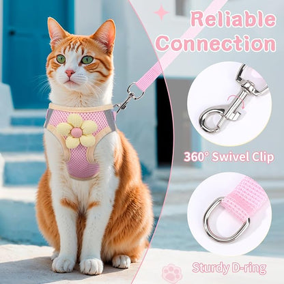Cat Harness and Leash Set for Walking Escape Proof, Adjustable Kitten Harness - Image 7
