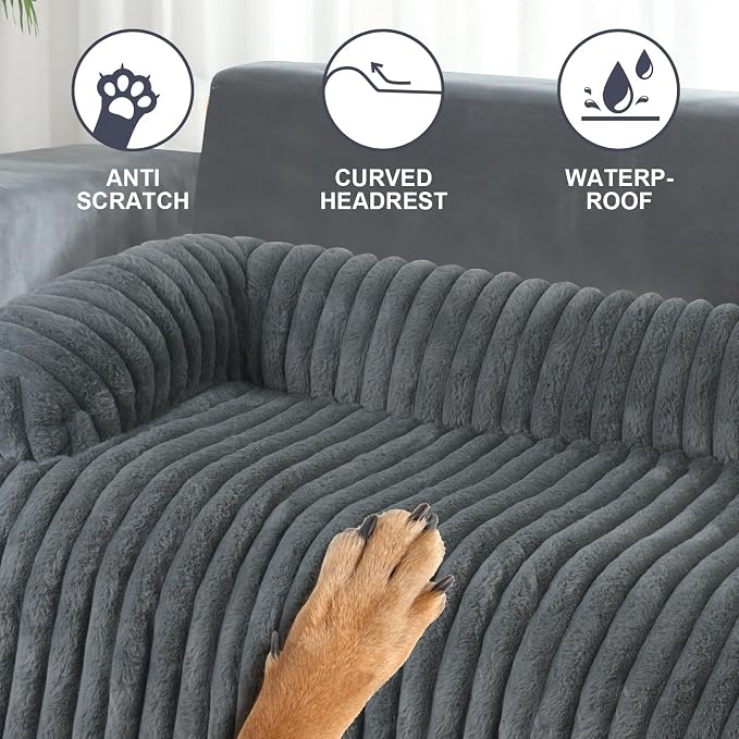 Wn's Day Luxurious Dog Couch Bed, Washable Calming Dog Couch Cover, Removable - Image 6