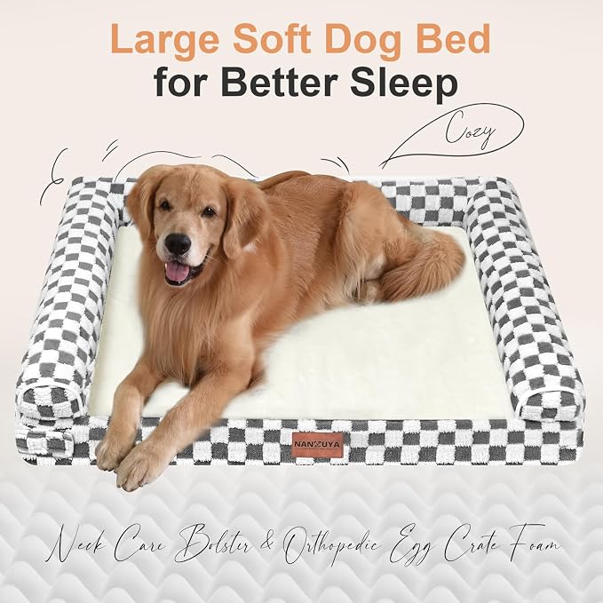 Large Dog Bed Orthopedic Washable: Beds Bolster XL Bed Big XLarge Dogs Egg - Image 2