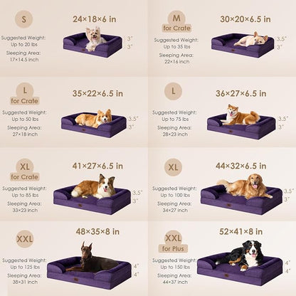 EHEYCIGA Orthopedic XL Dog Beds, Waterproof Memory Foam Dog Bed - Image 2