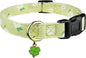 Cotton Handmade Dog Collar Cute and Distinctive Patterns Green Flower by Fyeqyaou