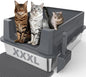 Stainless Steel Litter Box Extra Large by MIXJOY