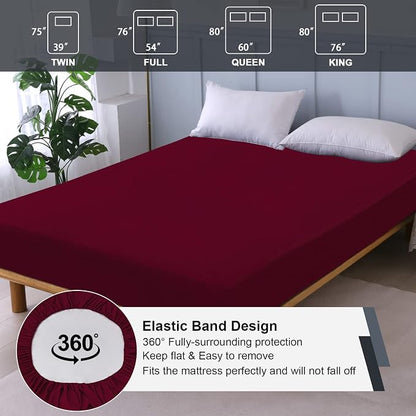 Waterproof Mattress Protector King, Fitted Sheet Style Breathable Mattress Cover - Image 5