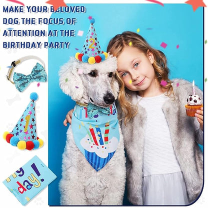 Dog Birthday Decorations, Puppy Birthday Party Outfits, Birthday Hat, Bow Tie - Image 5