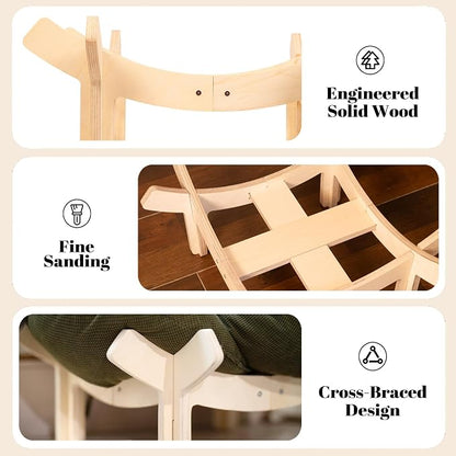CHEERHOME PETS Elevated Cat Bed Wooden - Image 6