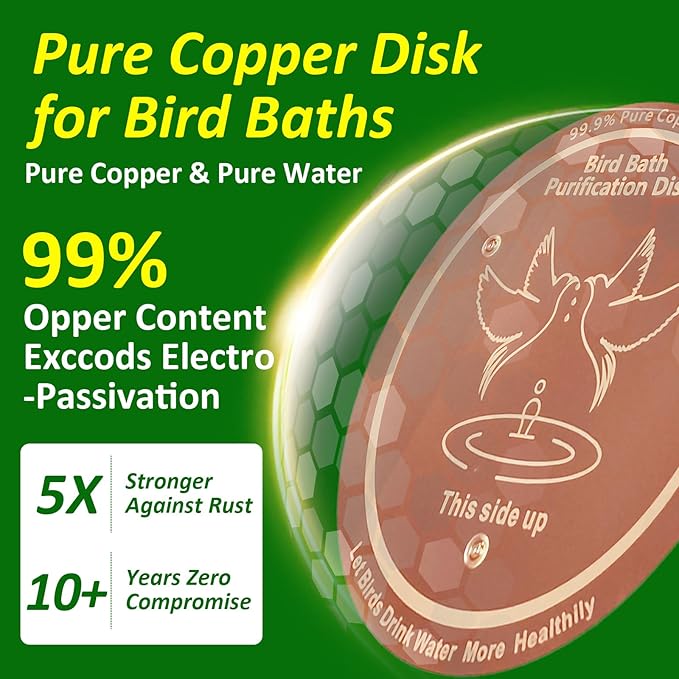 Bird Bath Copper Disk, 99.99% Pure Copper - Image 3