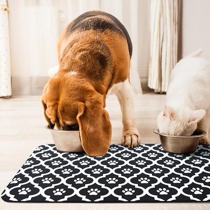 Dog Food Mat 16X24 Inch Pet Feeding Absorbent Mats - Image 7