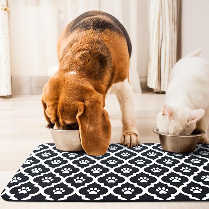 Dog Food Mat 12X20 Inch Pet Feeding Absorbent Mats - Image 7