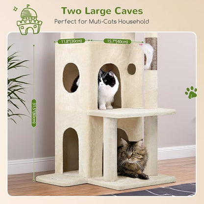 Globlazer Cat Tree Tower for Indoor Cats, 50-inch Adult Cat Tree House for - Image 4