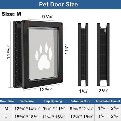 CEESC Dog Door for Pets Up to 45 lb, Weatherproof Pet Door for Cats and Dogs - Image 6