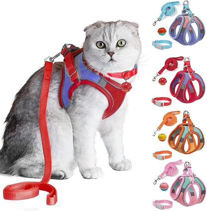 JSXD Cat Harness, Leash and Collar Set, Escape Proof Kitten Vest Harness by JSXD
