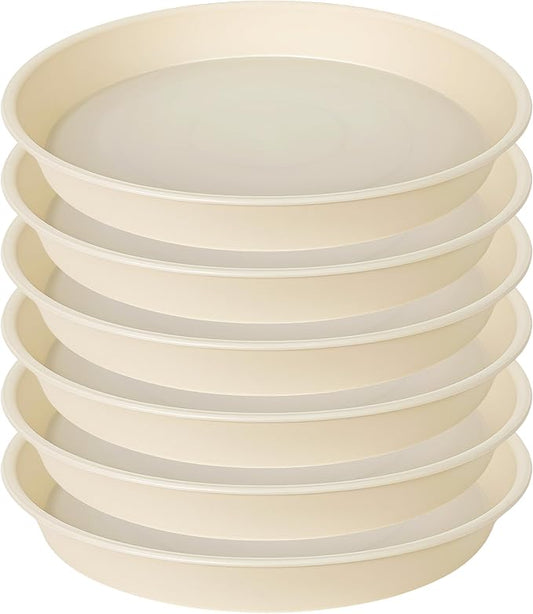 6 Pack Plant Saucer Water Drip Tray, 4 5 6 7 8 9 10 11 12 13 15 17 19 inch by Bleuhome