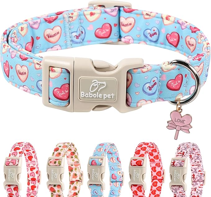 Valentines Dog Collar for Small Dogs by Babolepet