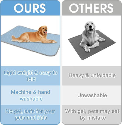 Summer Dog Cooling Mat Washable Ice Silk Self Cool Pad - Image 7