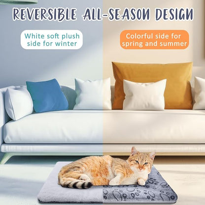 VitalCozy 2 Pack Self Warming Cat Mat Self Heating Pad Bed Reversible Machine - Image 4